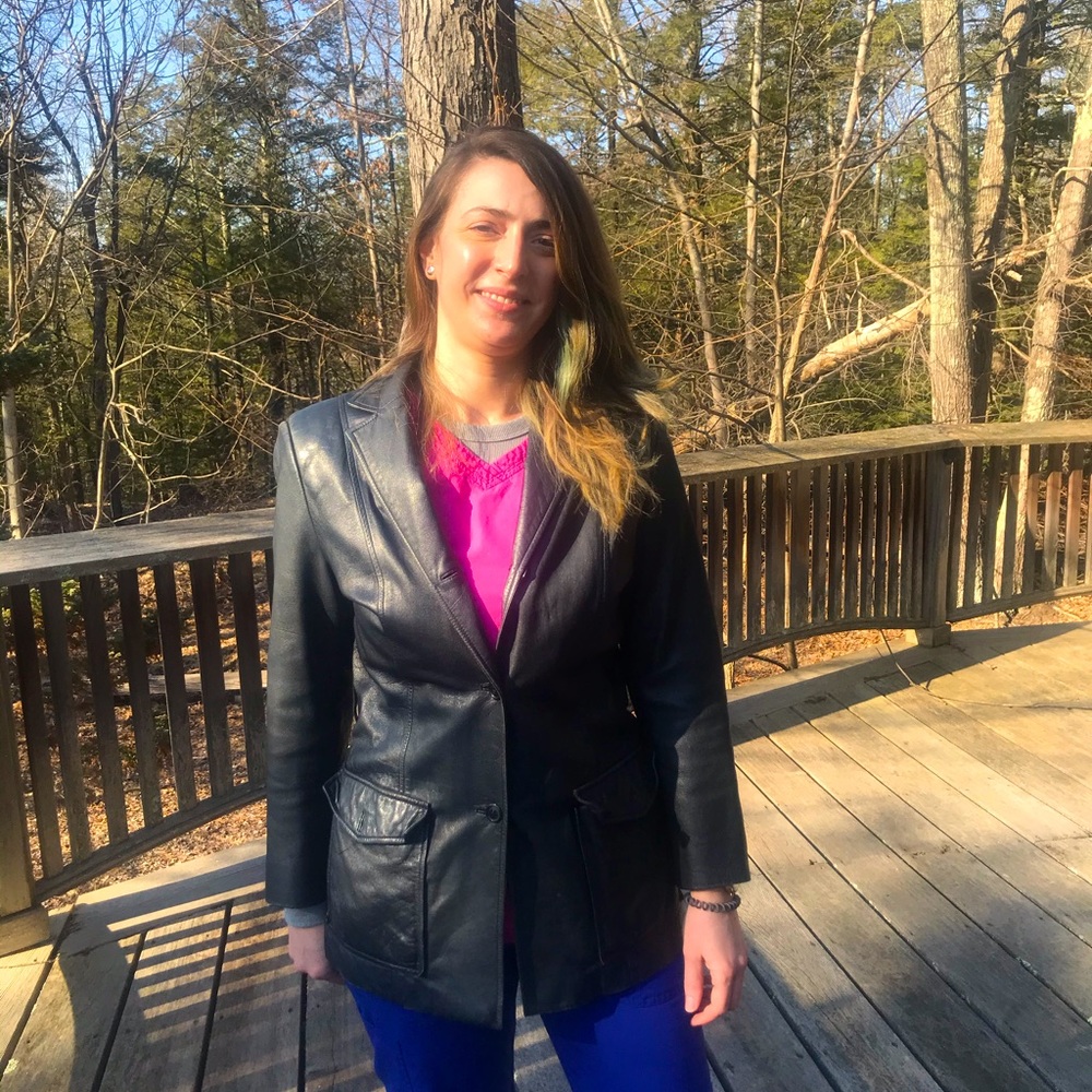 Designer leather jacket